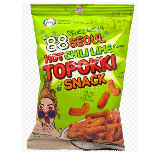 图片 韩国 首尔风味年糕条 膨化零食 甜辣青柠味 130g