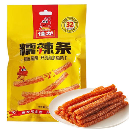 图片 佳龙 糯辣条 102g 日期见内页