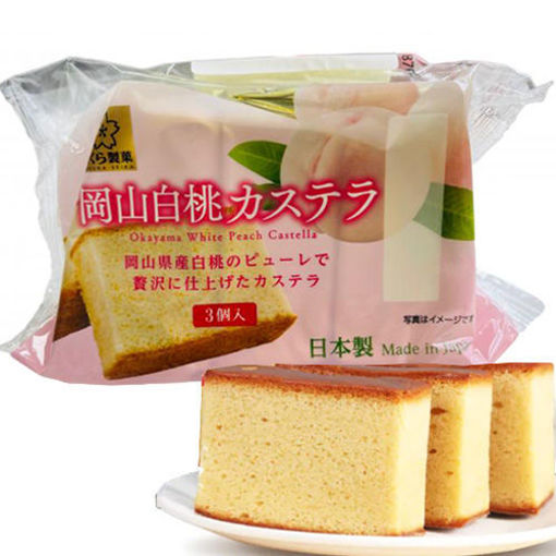 图片 日本樱花制果 冈山特浓白桃蛋糕 3枚装 130g