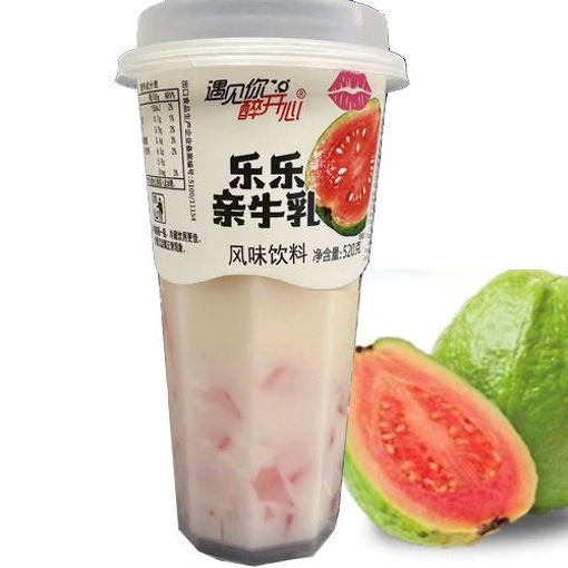图片 遇见你醉开心 芭乐亲牛乳 含吸管 满满果肉 520g