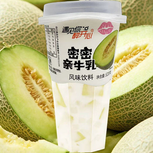 图片 遇见你醉开心 蜜蜜亲牛乳 含吸管 满满果肉 520g